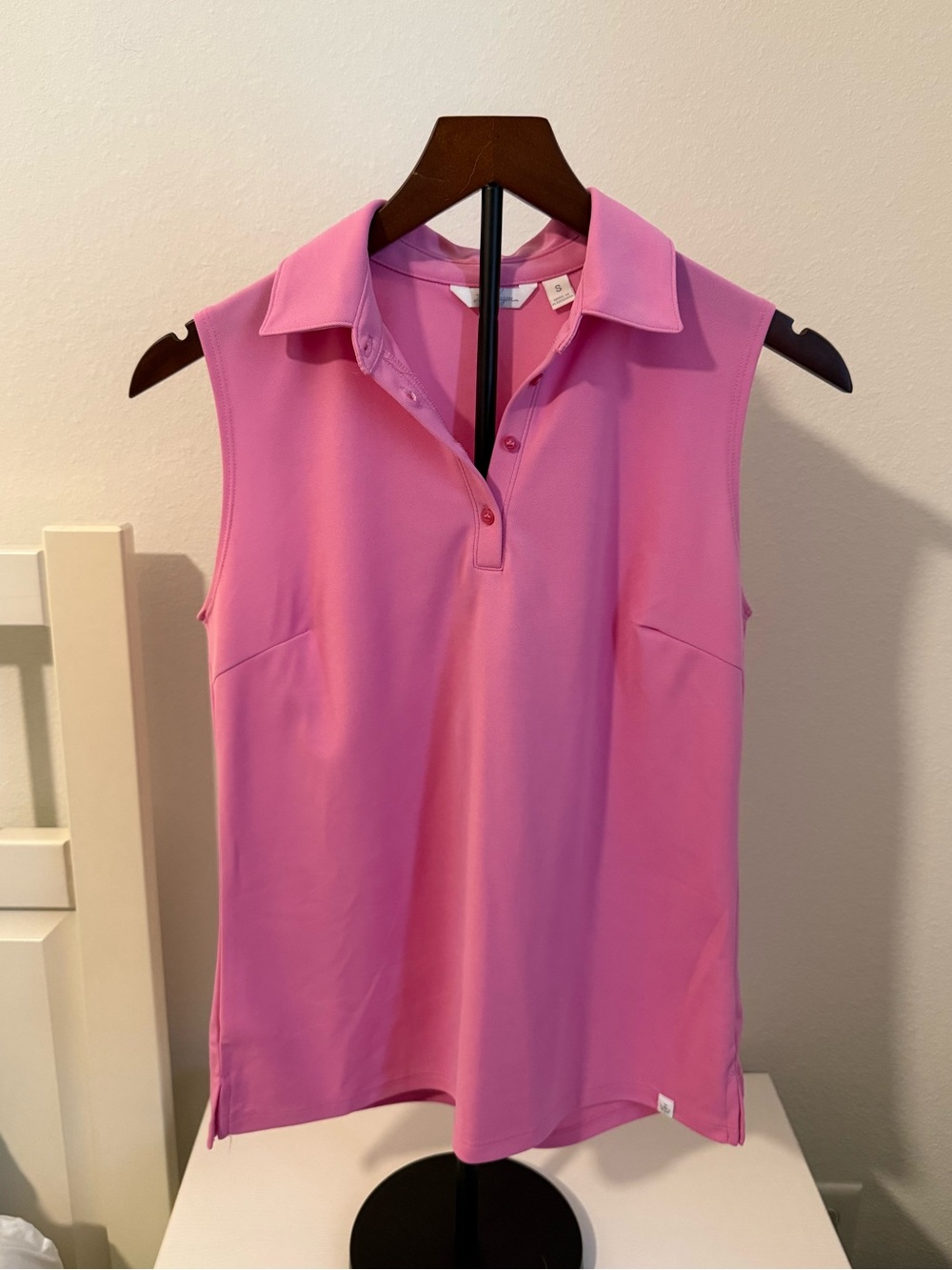 Lady Hagen Pink Sleeveless Polo Tank Top